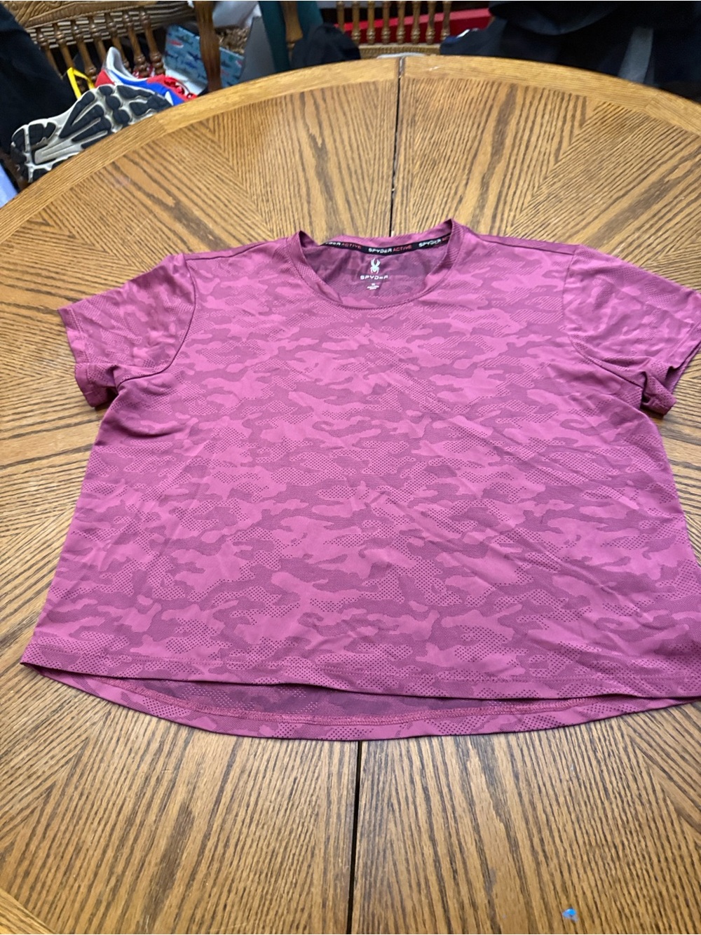 Spyder Women's Mauve Pink Camo Short Sleeve Performance Tee